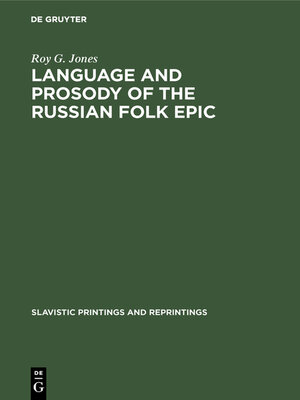 cover image of Language and Prosody of the Russian Folk Epic